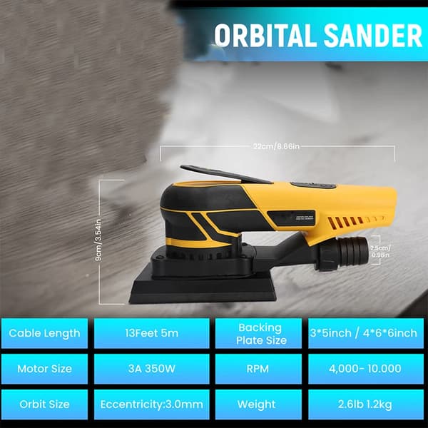 Orbital Slipmaskin, Variabel Hastighetskontroll, Batteridriven Design,220V