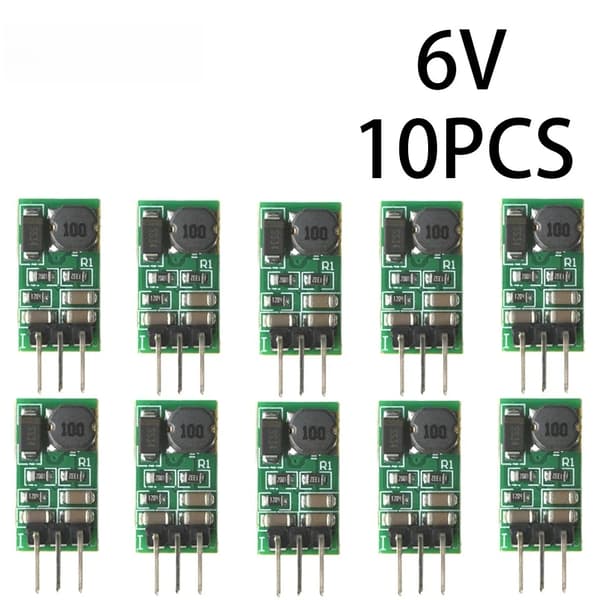 DC-DC Step-Down Converter Modul, Justerbar Spænding, 1A Udgang,6V 10PCS