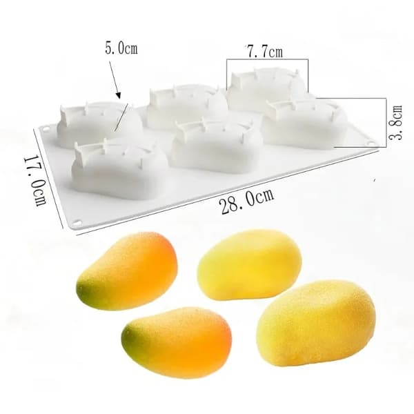 Silikone Bagforme, Alsidige til Desserter, Genanvendeligt Køkkenredskab,Mango