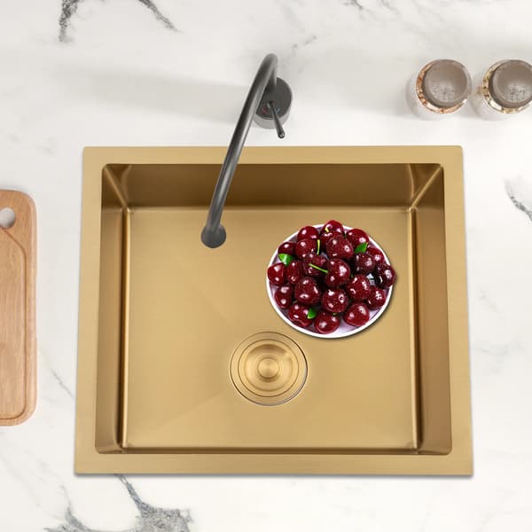 Køkkenvask, 50×45cm, 3L kapacitet, 20cm dybde, 201 rustfrit stål, rektangulær form
