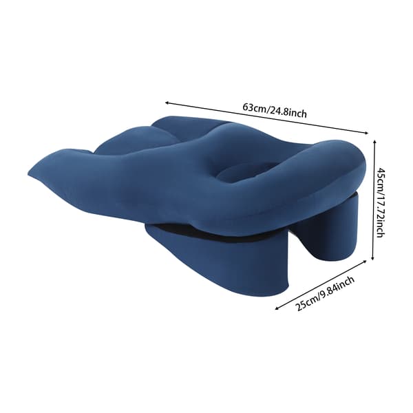 Ansigt-ned Pude, Ergonomisk Design, Støttende Fyld,Blå