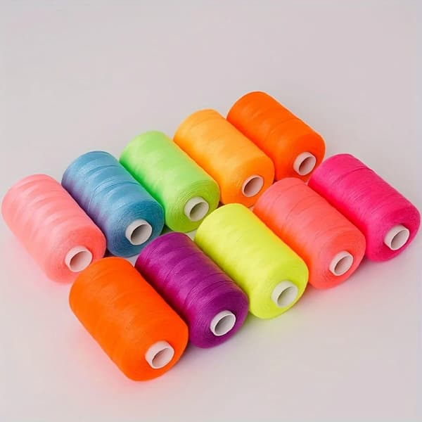Håndsyningstråd, Multifarvet Assortiment, 1000 Yards Længde,C