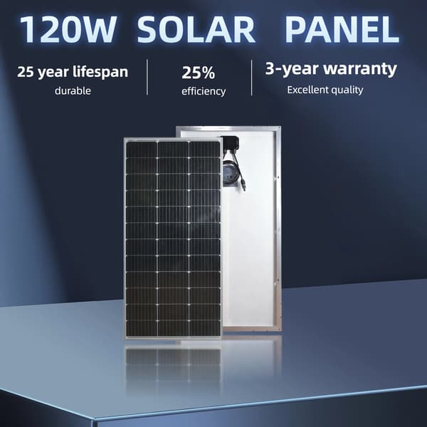 Solpanel, Hög Effektivitet, Hållbar Design,120w 2st
