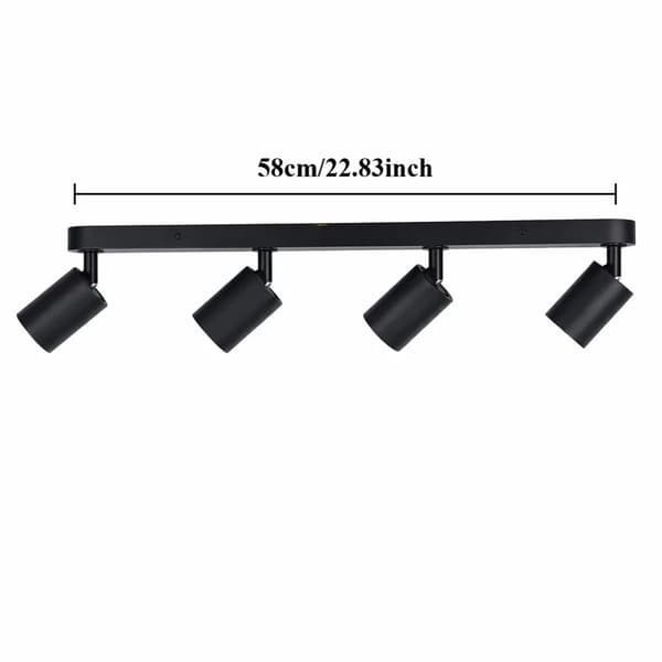 Loftspotlight, LED-pærer, Nem installation,Ingen-a, 4-Hoved