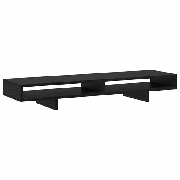 Monitorstand, konstrueret træ, ergonomisk design,Sort