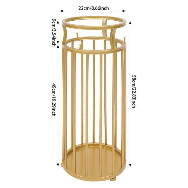 Paraplyställ, Modern Design, Rost- och Slitstark, Guld