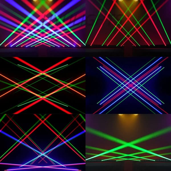 Laserlys, RGB-farveeffekter, alsidige kontroltilstande,EU stik