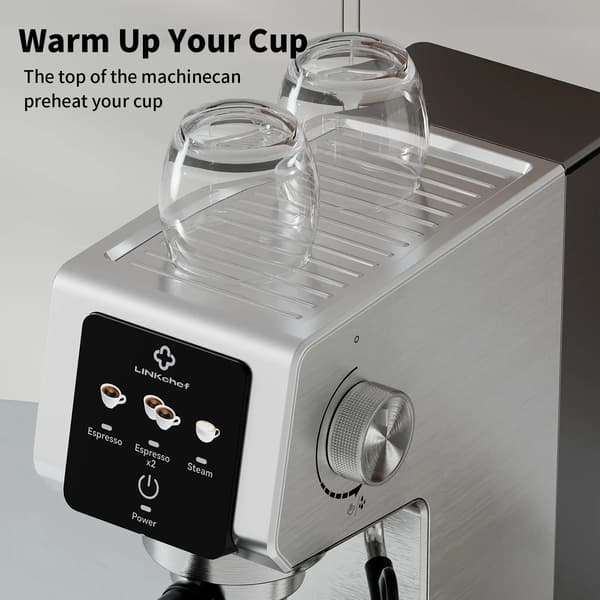 Espressomaskin, 20-bar tryck, automatisk ångstav,EU