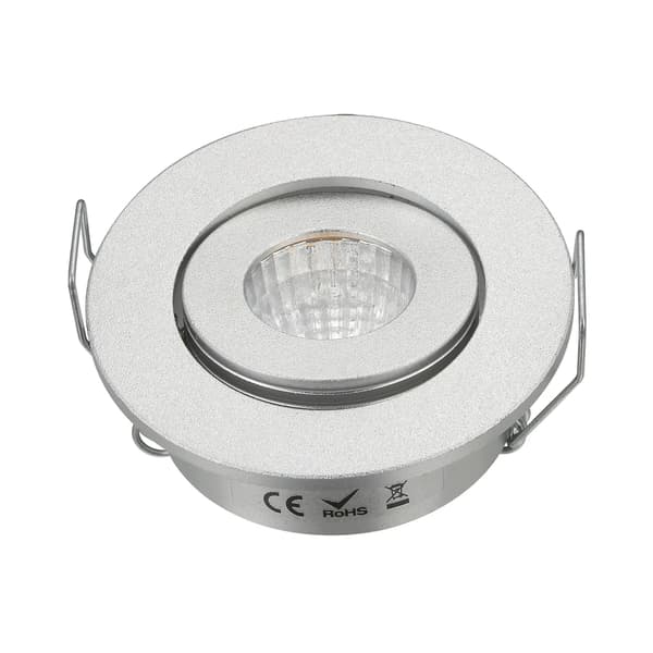 Mini Downlight, Dimbar, Energieffektiv,3W Vitt Ljus 6000K, Silver 10PCS