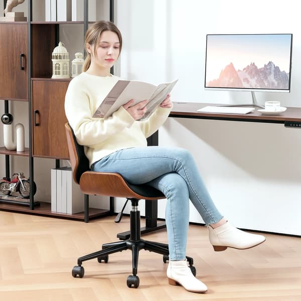 Kontorstol, Ergonomisk Design, Justerbar Højde,sort