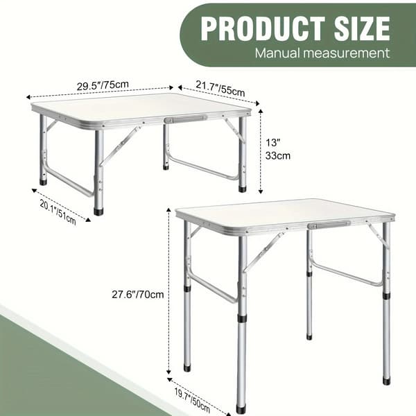 Fällbord, Utomhusbruk, Justerbar Höjd,1