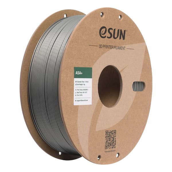 3D-printer filament, ASA+, høj slagmodstand,SØLV
