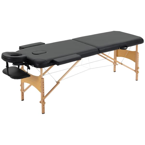 Massage Sub, Justerbar Højde, Robust Bøgtræramme,Chokolade