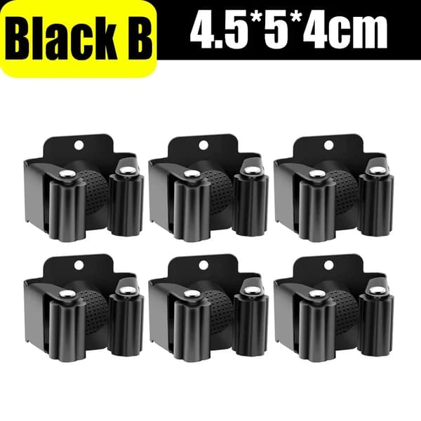 Værktøjsopbevaringshylde, Væghængt, Rustbestandig,Sort B, 4PCS