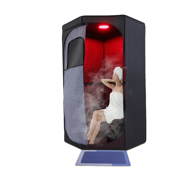Damp Sauna Sæt, 1350W Effekt, 3L Kapacitet, 9 Varme Niveauer, 5-60 Minutters Timer, Bærbart Design