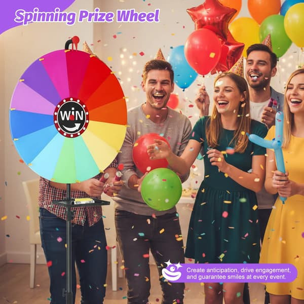 Spinning Wheel Legetøj, Tilpasselige Segmenter, Justerbar Højde,farverig