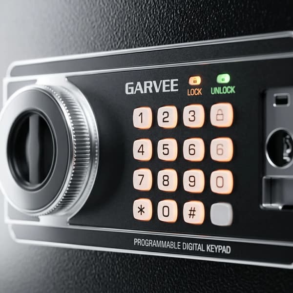 Säkerhetsskåp, Kompakt Design, Dubbel Åtkomst,svart