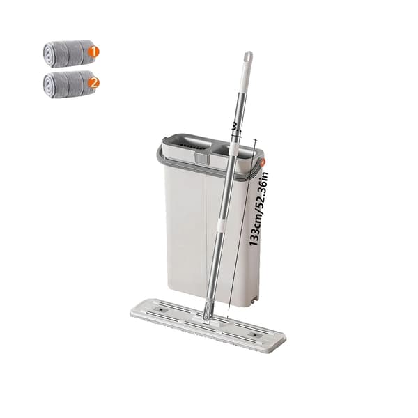 Plattmopp, handsfree drift, våt- och torrfunktionalitet,47cm 2 Kläder