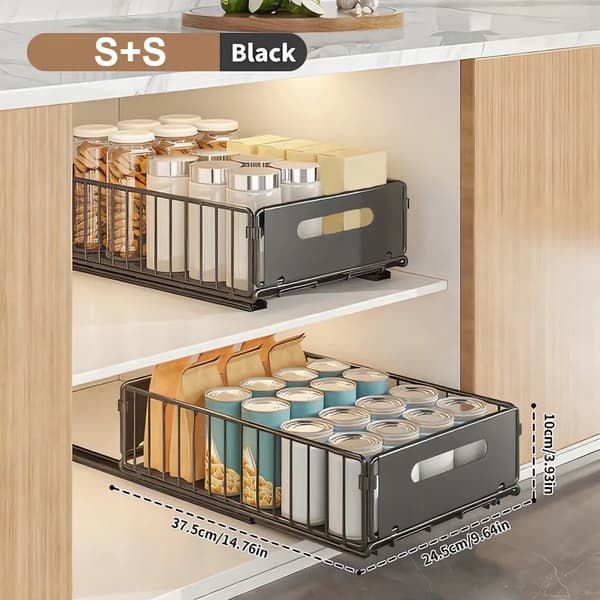 Opbevaringsreol, Foldbart Design, Dobbelt Lagret Opbevaring,2Pcs-Lille