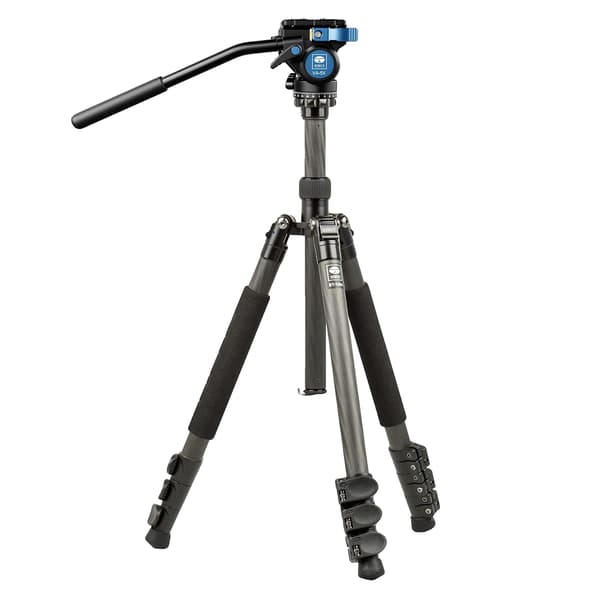 Stativ, Kolfiber, Max Höjd 1400mm, Max Last 8kg, Vikt 1.7kg, 360° Panorering