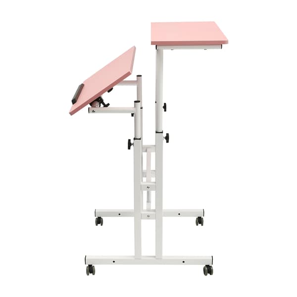 Datorbord, Justerbar Höjd, Mobil Design, Montering Krävs,Rosa