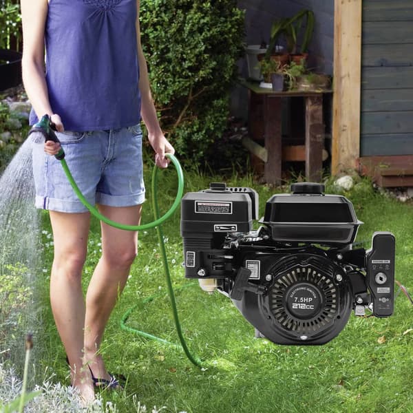 Gasmotor, 7,5HK, Elektrisk Start,svart