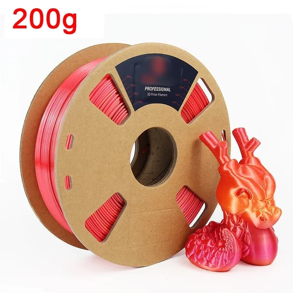 3D-printer filament, glat silke finish, dual/triple gradient kapacitet,Guld Pink-200g