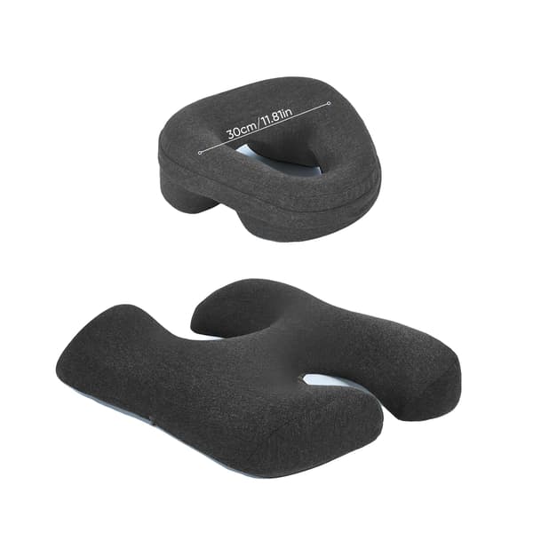 Massagepude, Ergonomisk Design, Åndbart Hukommelsesskum,sort