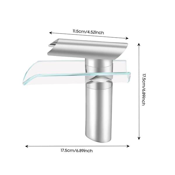 Badrumsblandare, Vattenfall Design, Enhandsgrepp,Ljusgrå