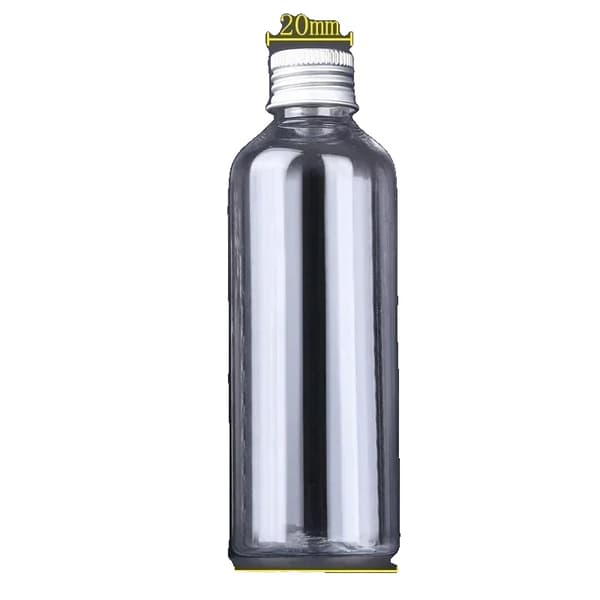 Mini Plastflaskset, Miljövänligt Material, Läcksäker Design,100mlX10Pcs, Guld aluminiumlock