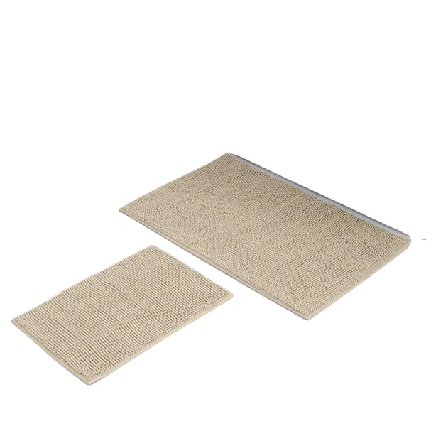 Badmatta, minnesskum, halkfri design,Beige, 50x80