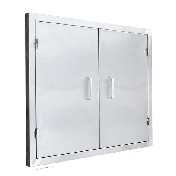 Köksdubbeldörr, Rostfritt Stål, Modern Design,Silver