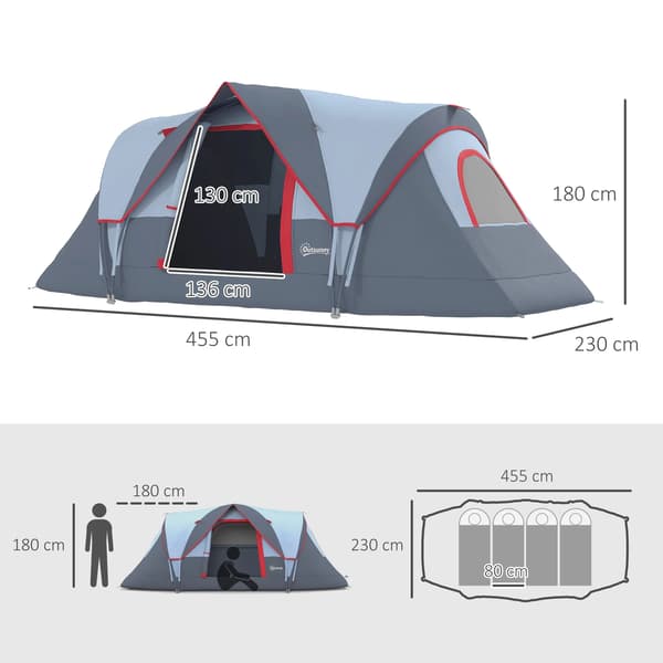 Campingtält, Vattentätt, Lättviktsdesign, Ljusgrå