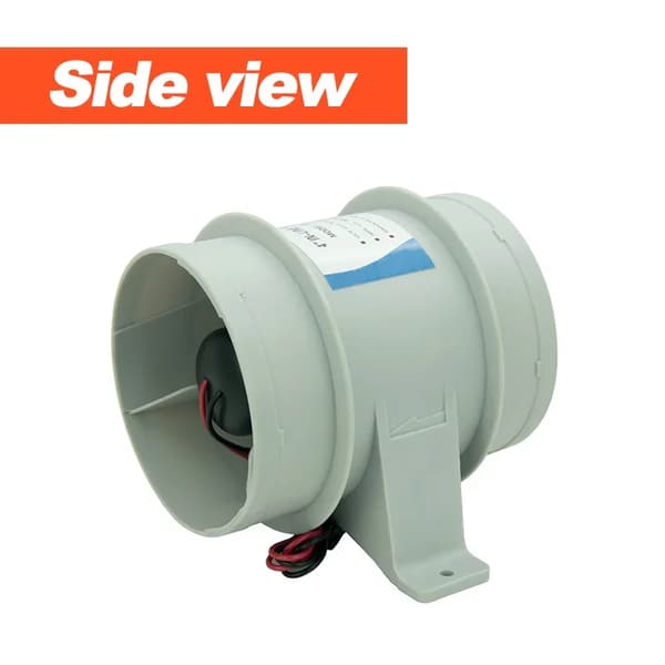 Bilge Blower Fan, 235 CFM Luftstrøm, Kompakt Design,GRÅ
