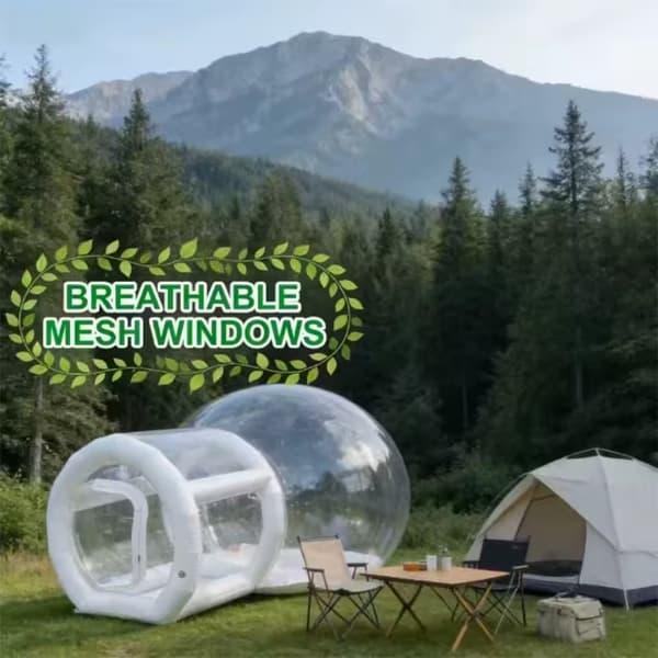 Oppustelig Boblehus, 360° Udsigt, Holdbart PVC Materiale,2.5meter med blæser