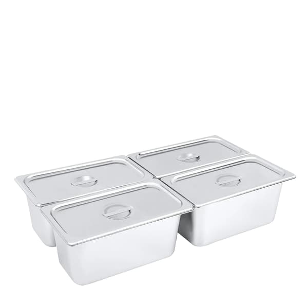Matbricka Set, Rostfritt Stål, 4-delar,Rostfritt stål