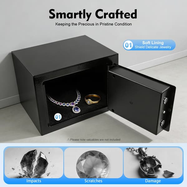 Säkerhetsbox, Hållbart Q235 Stål, Bärbar Design,svart