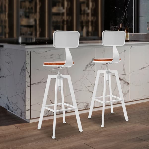 Barstol, Justerbar Höjd, Modern Design, VIT