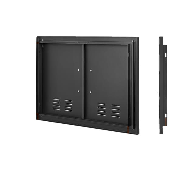 BBQ Adgangsdør, Dobbeltlag Rustfrit Stål, Elegant Design,30 x 21 i sort