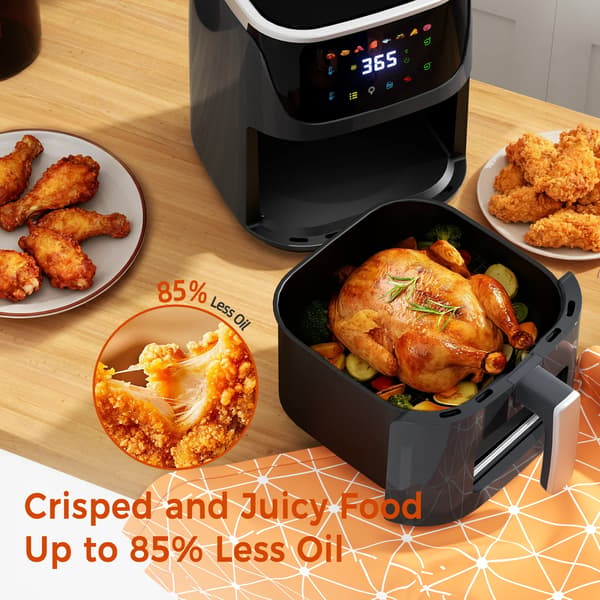 Luftfritös, 7L kapacitet, LED-touchskärm,Svart, EU