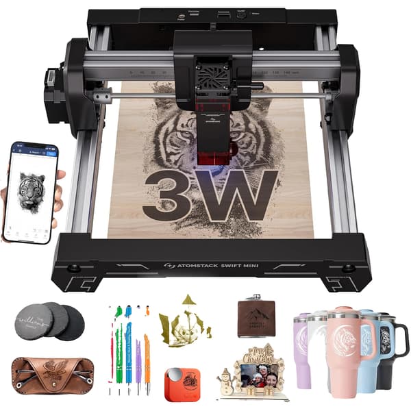 Lasergravør, Bærbart Design, Høj Præcision,SWIFT MINI 3W