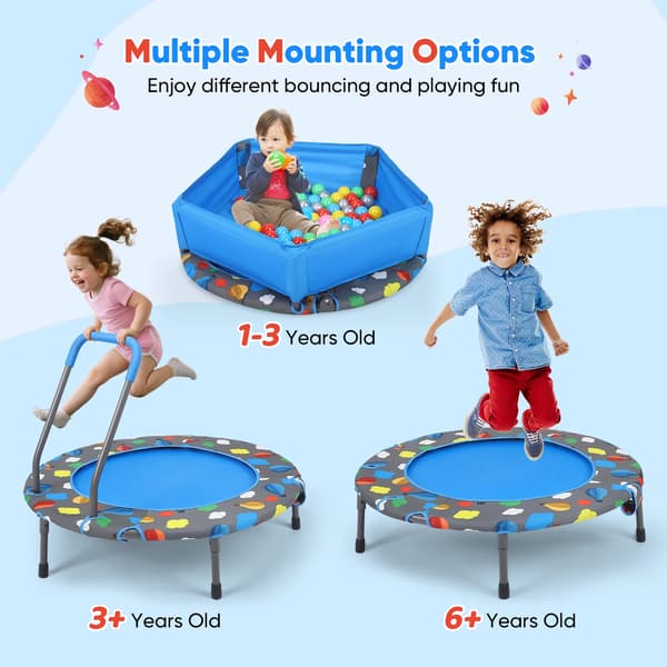 Trampolin, Multifunktionelt Design, Sikkerhedsfunktioner,A