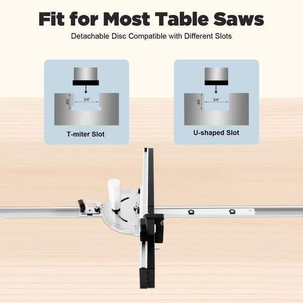 Precision Miter Gauge, Justerbar Vinkel, Hållbar Konstruktion,GRÅ