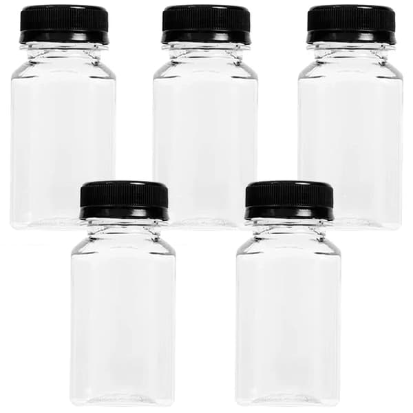 Förvaringsflaskor, Återanvändbar Plast, Skruvkapsyl,250ml-5PCS