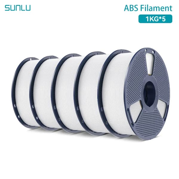 3D Filament, ABS Material, Kompatibel med FDM-skrivare,Vit 5KG