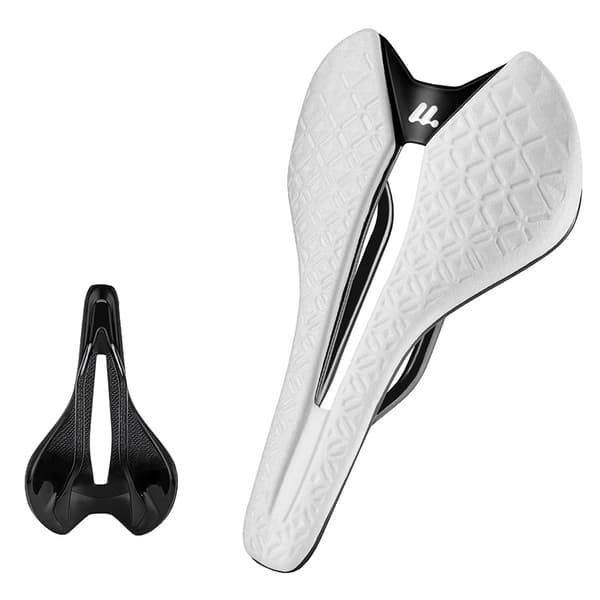 Cykelsæde, Letvægts Carbonfiber, Åndbart Design,0801240 Hvid