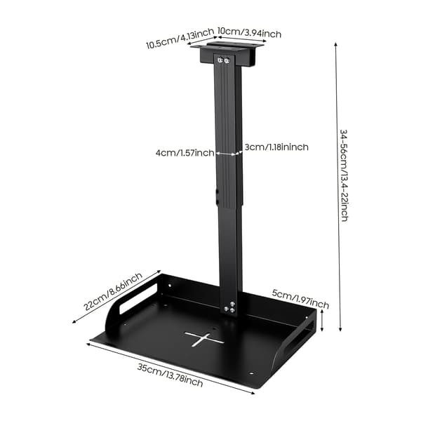 Projektorbeslag, Højdejusterbart, Holdbart Aluminium og Stål,Sort