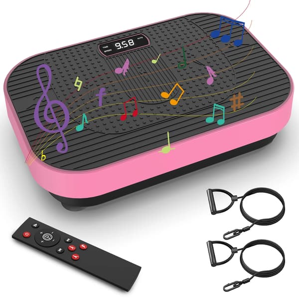 Vibrationsplatform, Justerbar Hastighed, Flere Programmer,Pink - ABS-Gummi-Stål (Q235)