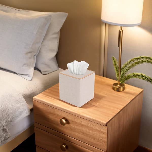 Tissuehållare, Elegant Design, Hållbara Material,Off-white