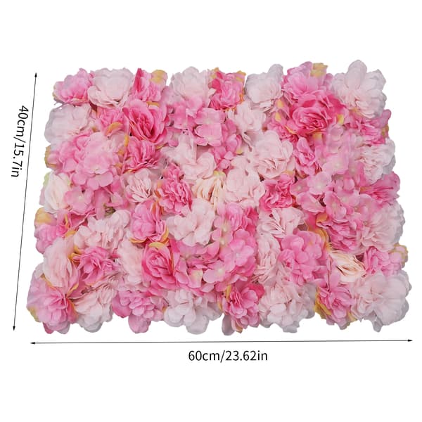 Konstgjord Blomväggspanel, Silkesmaterial, Väggmontering,rosa